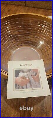 Longaberger Woven Hostess Baskets, Bowls, Lids Set of 3 9, 11, 13