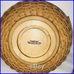 Longaberger Woven Serving & Decorating Set Hurricane Charger Pedestal Basket