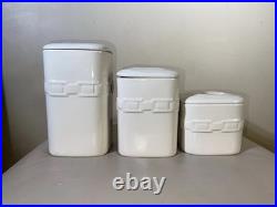 Longaberger Woven Traditions Ivory Square Canister Set