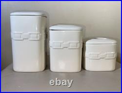 Longaberger Woven Traditions Ivory Square Canister Set