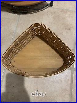 Longaberger Wrought Iron 4 Tiered Corner Shelf Stand with 4 Baskets & Shelves