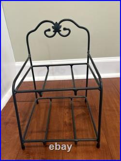 Longaberger Wrought Iron Bakers Rack 2 Tier Foundry Baskets Lids Protectors Vtg Longaberger Wrought Iron Bakers Rack 2 Tier Foundry Baskets Lids Protectors Vtg