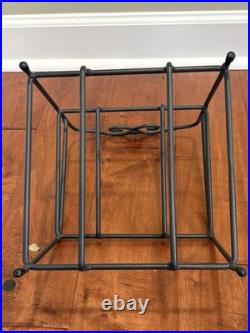 Longaberger Wrought Iron Bakers Rack 2 Tier Foundry Baskets Lids Protectors Vtg Longaberger Wrought Iron Bakers Rack 2 Tier Foundry Baskets Lids Protectors Vtg