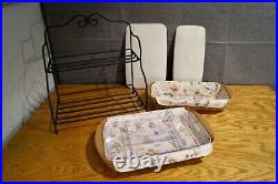 Longaberger Wrought Iron Bakers Rack with 2 Baskets, Liners, Protectors, & covers