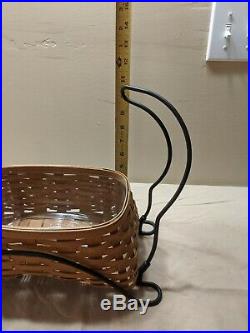 Longaberger Wrought Iron Black Cat 2009 Basket Set with protector. NO RESERVE