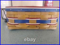 Longaberger Wrought Iron Caddy, American Celebrations basket set, 2 dispensers