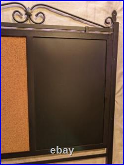 Longaberger Wrought Iron Chalk/Cork/Bulletin Board with Wood Shelf Longaberger Wrought Iron Chalk/Cork/Bulletin Board with Wood Shelf