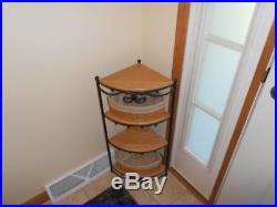 Longaberger Wrought Iron Corner Stand With 2 Basket Sets & 4 Woodcrafts Shelves