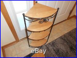 Longaberger Wrought Iron Corner Stand With 2 Basket Sets & 4 Woodcrafts Shelves