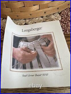 Longaberger Wrought Iron Countertop Corner Stand Basket Liner Protector SetNEW