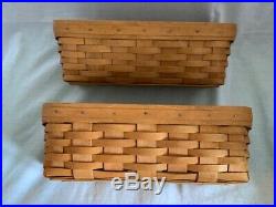 Longaberger Wrought Iron Envelop Rack Set with 3 baskets, protectors, 2 lids