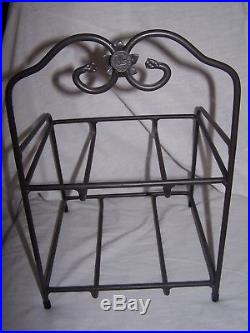 Longaberger Wrought Iron Little Bin Stand Basket Stand Set With Protectors