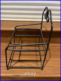 Longaberger Wrought Iron Little Bin Stand with baskets, protectors, and liners