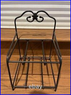 Longaberger Wrought Iron Little Bin Stand with baskets, protectors, and liners