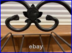 Longaberger Wrought Iron Little Bin Stand with baskets, protectors, and liners