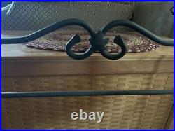 Longaberger Wrought Iron Newspaper Stand/Basket withlid Protector Rich Brown Set