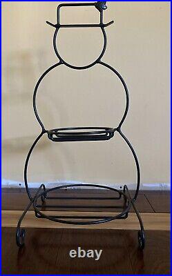 Longaberger Wrought Iron Small Snowman-2 Baskets, 1 Small Protector & 2 Liners