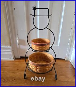 Longaberger Wrought Iron Snowman Small 23 & Baskets