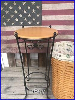 Longaberger Wrought Iron Umbrella Stand, Basket Set + Shelf