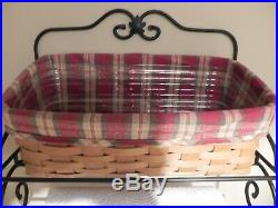 Longaberger Wrought Iron Utility Shelf / Wall Rack with Vanity Basket Set