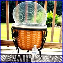 Longaberger XL Ficus Basket Combo Wrought Iron Stand, Lid, Liner, Protector 16D