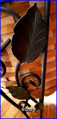 Longaberger XL Ficus Basket Combo Wrought Iron Stand, Lid, Liner, Protector 16D