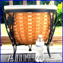 Longaberger XL Ficus Basket Combo Wrought Iron Stand, Lid, Liner, Protector 16D