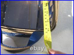 Longaberger basket 2007 TO GO Large Blue Nylon Webbed 15X9X7 Plastic Insert