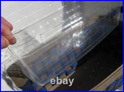 Longaberger basket 2007 TO GO Large Blue Nylon Webbed 15X9X7 Plastic Insert