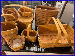 Longaberger basket set various sizes/shapes