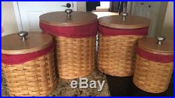 Longaberger basket set with lids