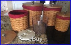 Longaberger basket set with lids