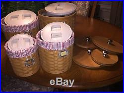 Longaberger canister basket set
