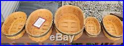 Longaberger collectors club Stacking Harmony BASKET SET OF 5 With PROTECTORS