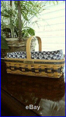 Longaberger miniature basket collection. Set of three with liners & protectors