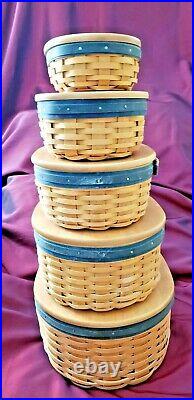 Longaberger set of 5 Collectors Club Shaker Harmony Baskets