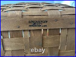 Longaburger Basket Collection Handwoven 1987-1991 Artist Signed. 4 Baskets Bndl