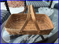 Longaburger Basket Collection Handwoven 1987-1991 Artist Signed. 4 Baskets Bndl