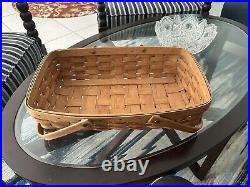 Longaburger Basket Collection Handwoven 1987-1991 Artist Signed. 4 Baskets Bndl