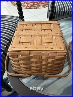 Longaburger Basket Collection Handwoven 1987-1991 Artist Signed. 4 Baskets Bndl