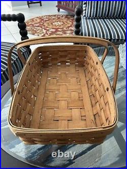 Longaburger Basket Collection Handwoven 1987-1991 Artist Signed. 4 Baskets Bndl