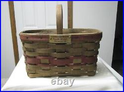 Longberger Candle Basket 1991 Christmas With Red Tag 1 St Christmas Basket Rare
