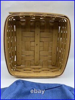 Longerberger Wrought Iron Little Bin Organizer With 2 Baskets Cloth Plastic Liners