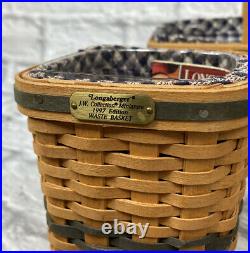 (Lot 10) Longaberger 1997-2004 J. W. Collectors Club CC Miniature Baskets Set