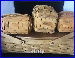 Lot Of 23 Longaberger Baskets Medium Large Picinic Gathering Basket Small