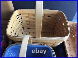 Lot Of 23 Longaberger Baskets Medium Large Picinic Gathering Basket Small