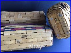 Lot Of 23 Longaberger Baskets Medium Large Picinic Gathering Basket Small