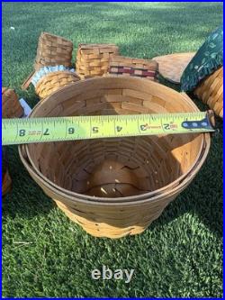 Lot Of 9 Vintage Longaberger Baskets 1990's Farm And County Fellowship, Hostess