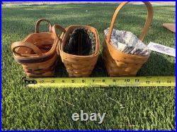Lot Of 9 Vintage Longaberger Baskets 1990's Farm And County Fellowship, Hostess