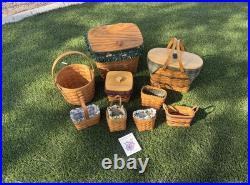 Lot Of 9 Vintage Longaberger Baskets 1990's Farm And County Fellowship, Hostess